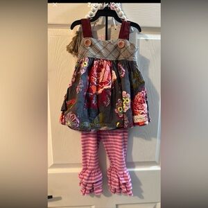 Persnickety Floral Plaid Olivia Jumper w/ matching MATILDA JANE BENNYS 18/24m